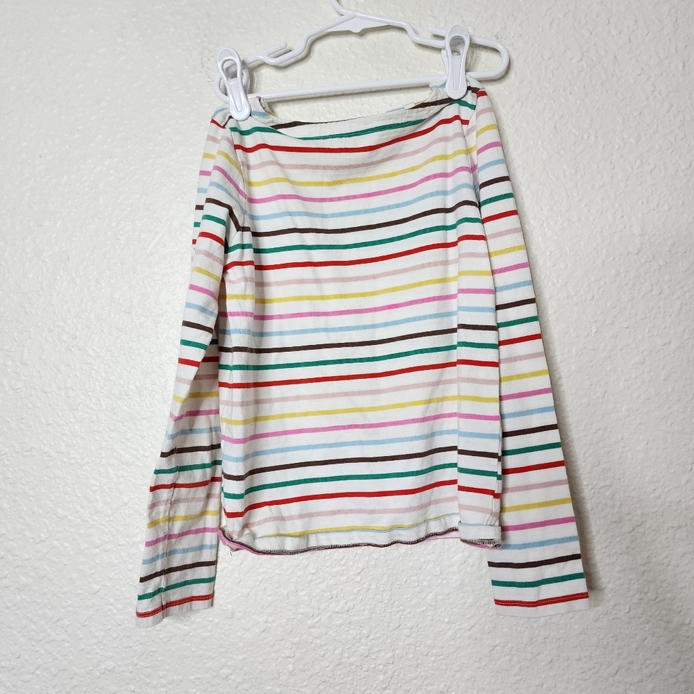 Boden Kids Multicolored Stripes Long Sleeve Shirt Kids Size 9-10Y - Picture 5 of 5